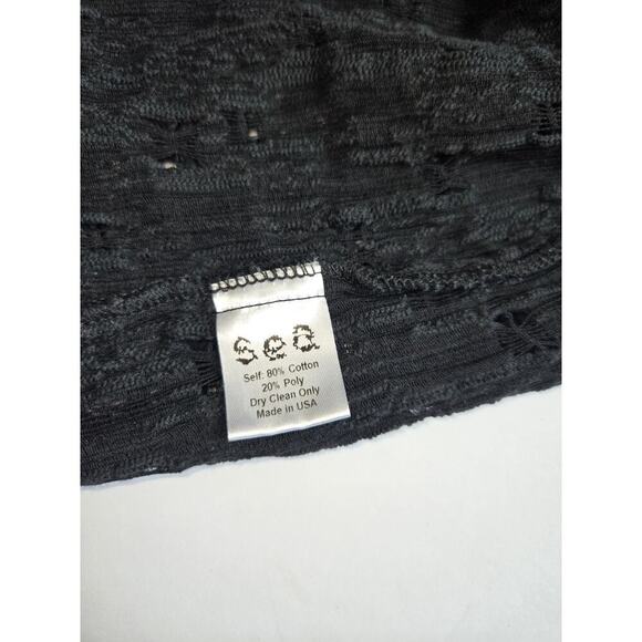 SEA New York Black Lace Shirt 1/2 Zip Breathable Mesh Size 2 Black EUC - Picture 3 of 11